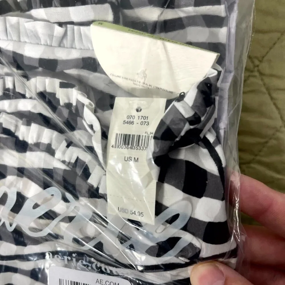 NWT‎ Offline by aerie Real Me Xtra 7/8 Hi-Rise Leggings Black/White Size M
